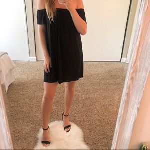 Forever 21 Off the Shoulder Black Dress
